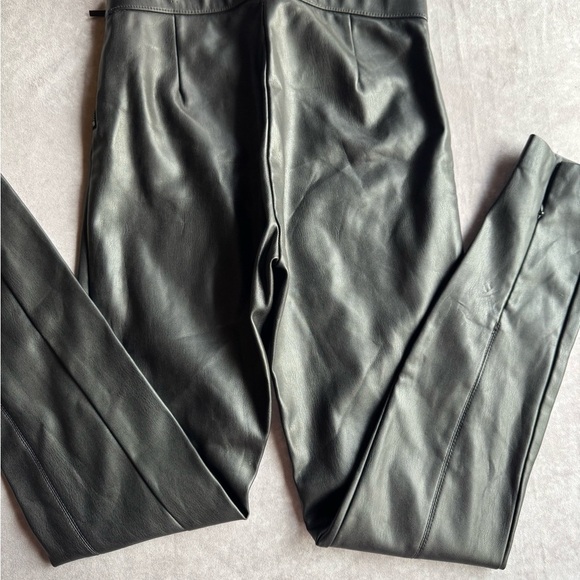 Zara Stylish Gray Leather Pants - Picture 3 of 7